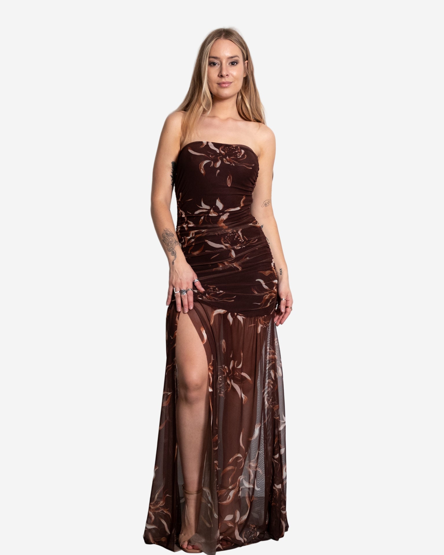 STRETCHY KEITARO Dress BROWN | SEISHIKI STUDIO