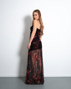 KEITARO Dress BLACK/RED