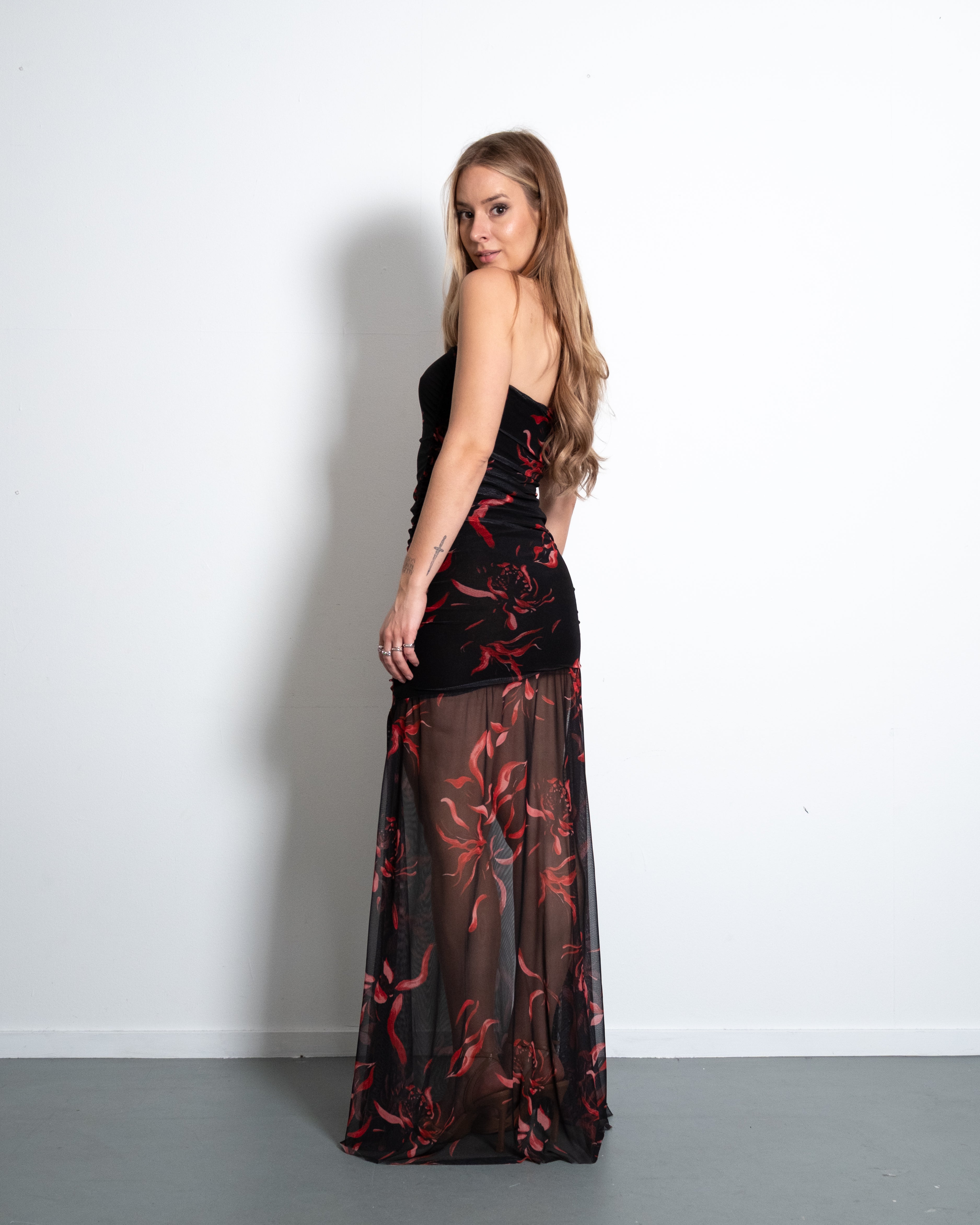 KEITARO Dress BLACK/RED