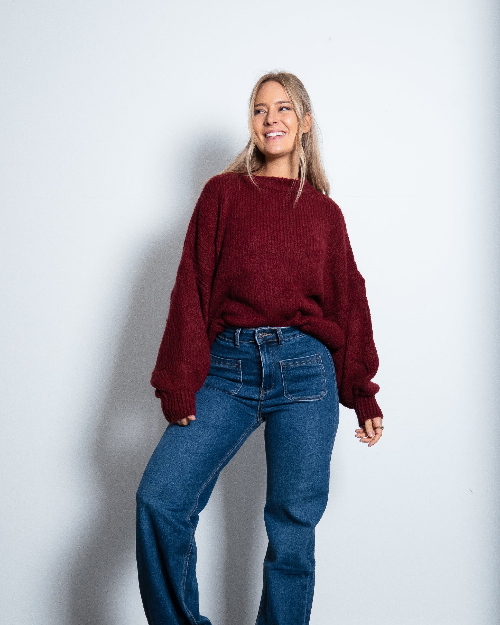 STRETCHY KONETO Sweater BURGUNDY | SEISHIKI STUDIO