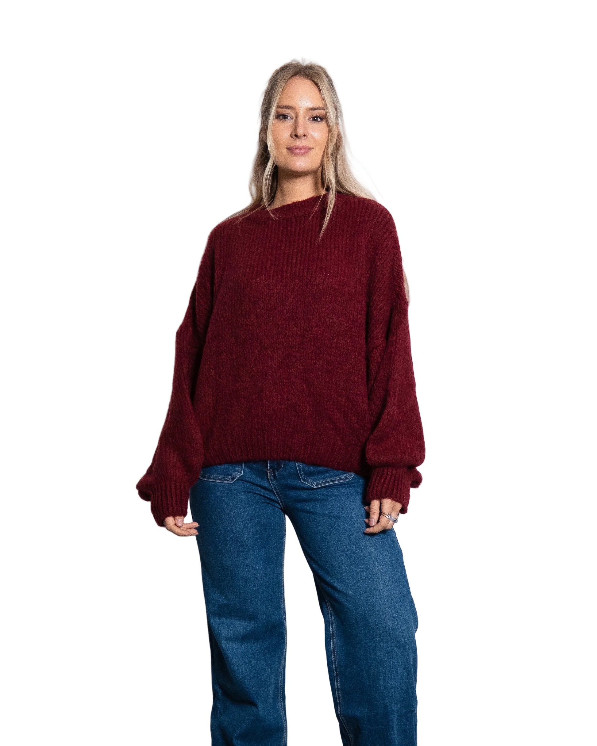 STRETCHY KONETO Sweater BURGUNDY | SEISHIKI STUDIO