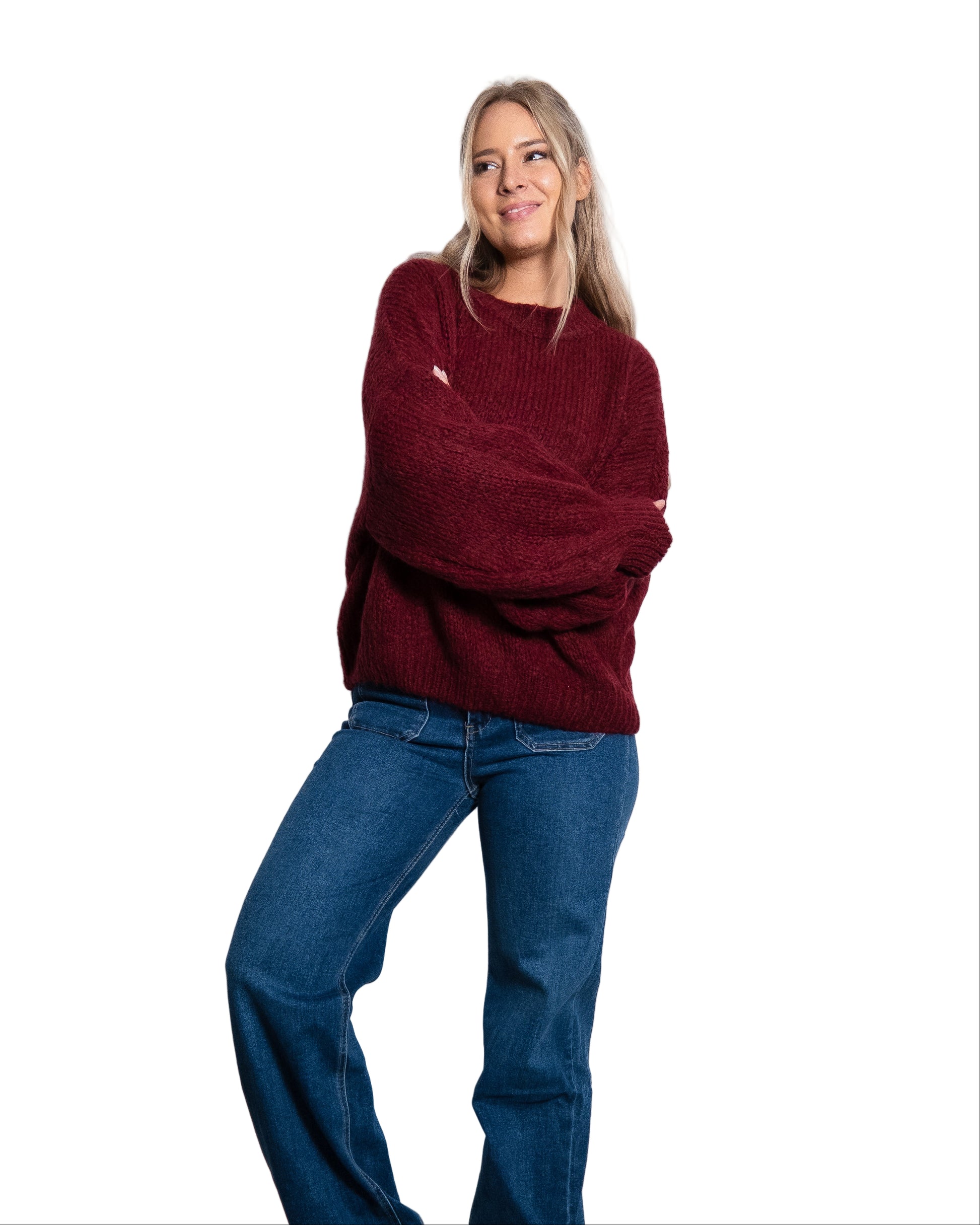 STRETCHY KONETO Sweater BURGUNDY | SEISHIKI STUDIO