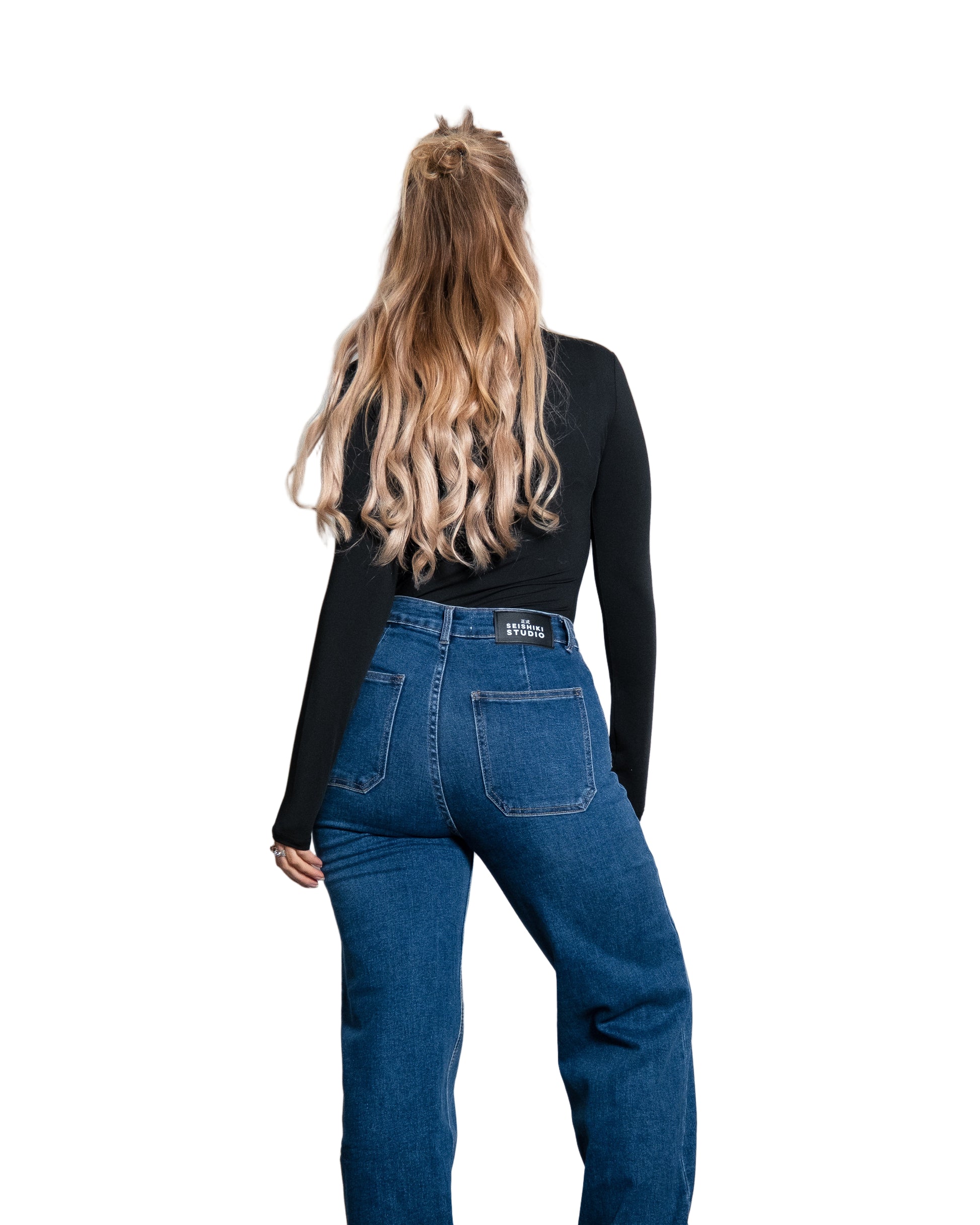 LOOP DETAIL STRETCHY TOP BLACK