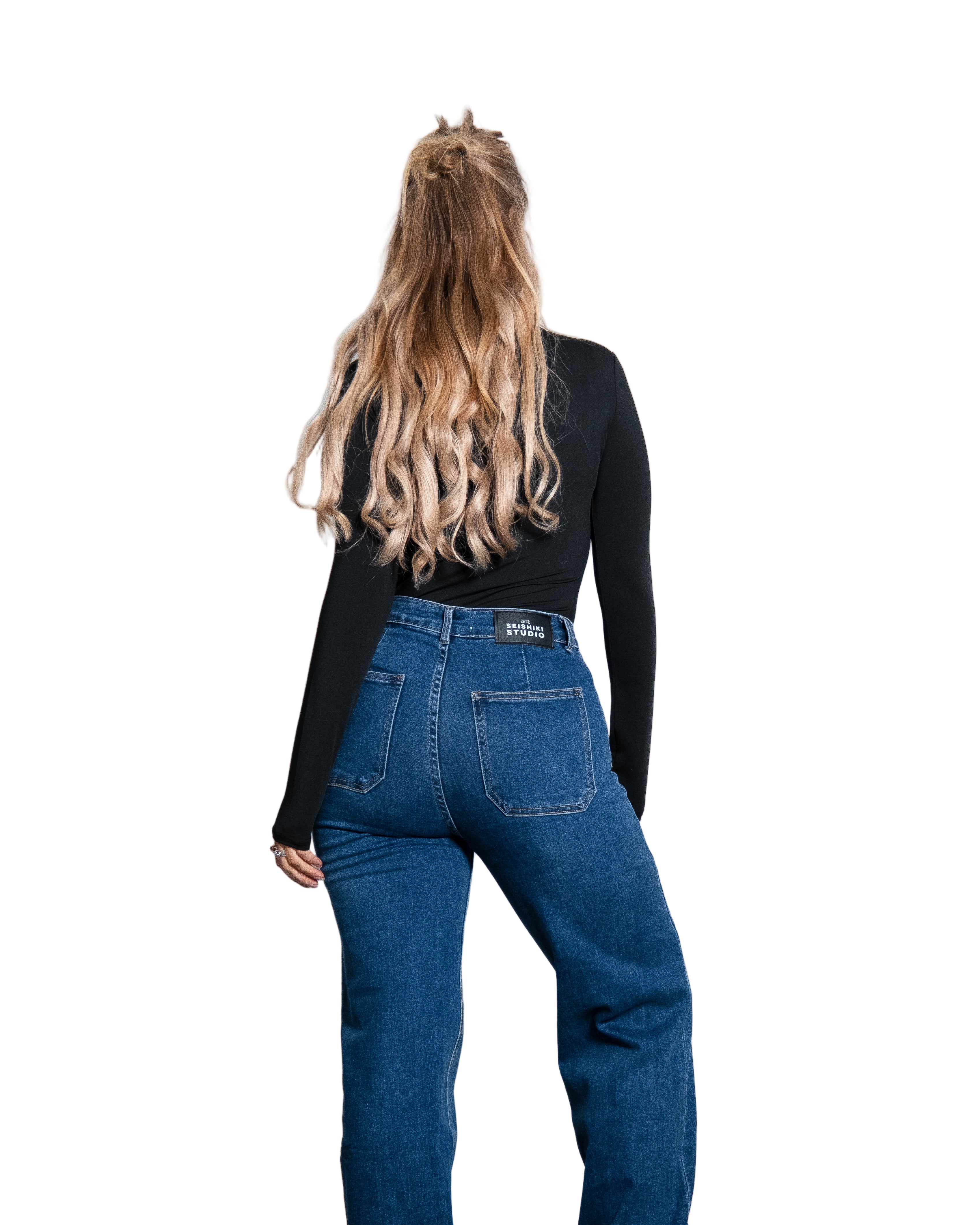 LOOP DETAIL STRETCHY TOP BLACK