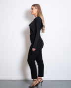 OFF SHOULDER STRETCHY TOP BLACK