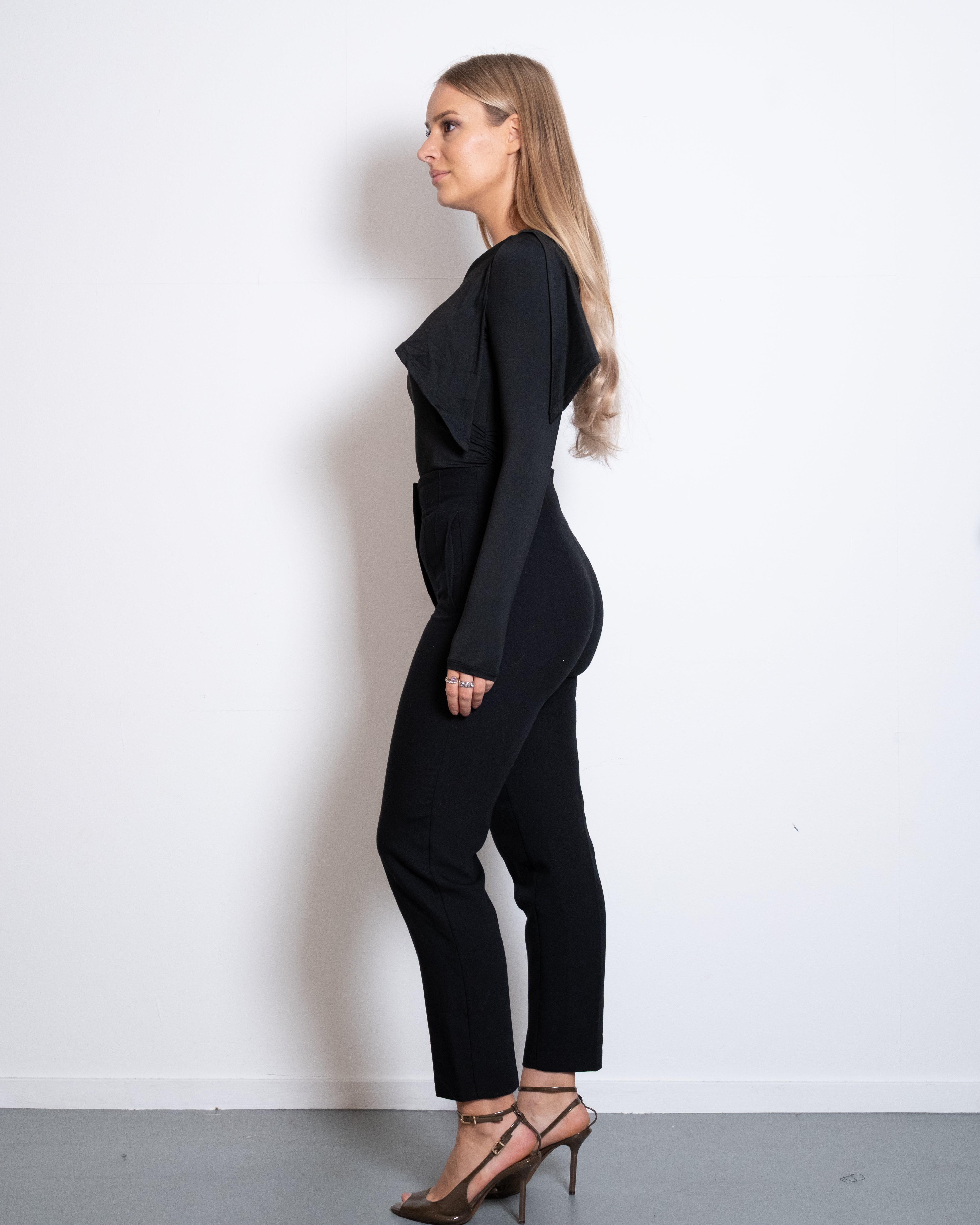 OFF SHOULDER STRETCHY TOP BLACK