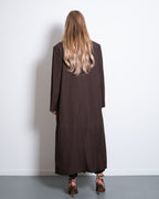 LONG DARK BROWN COAT
