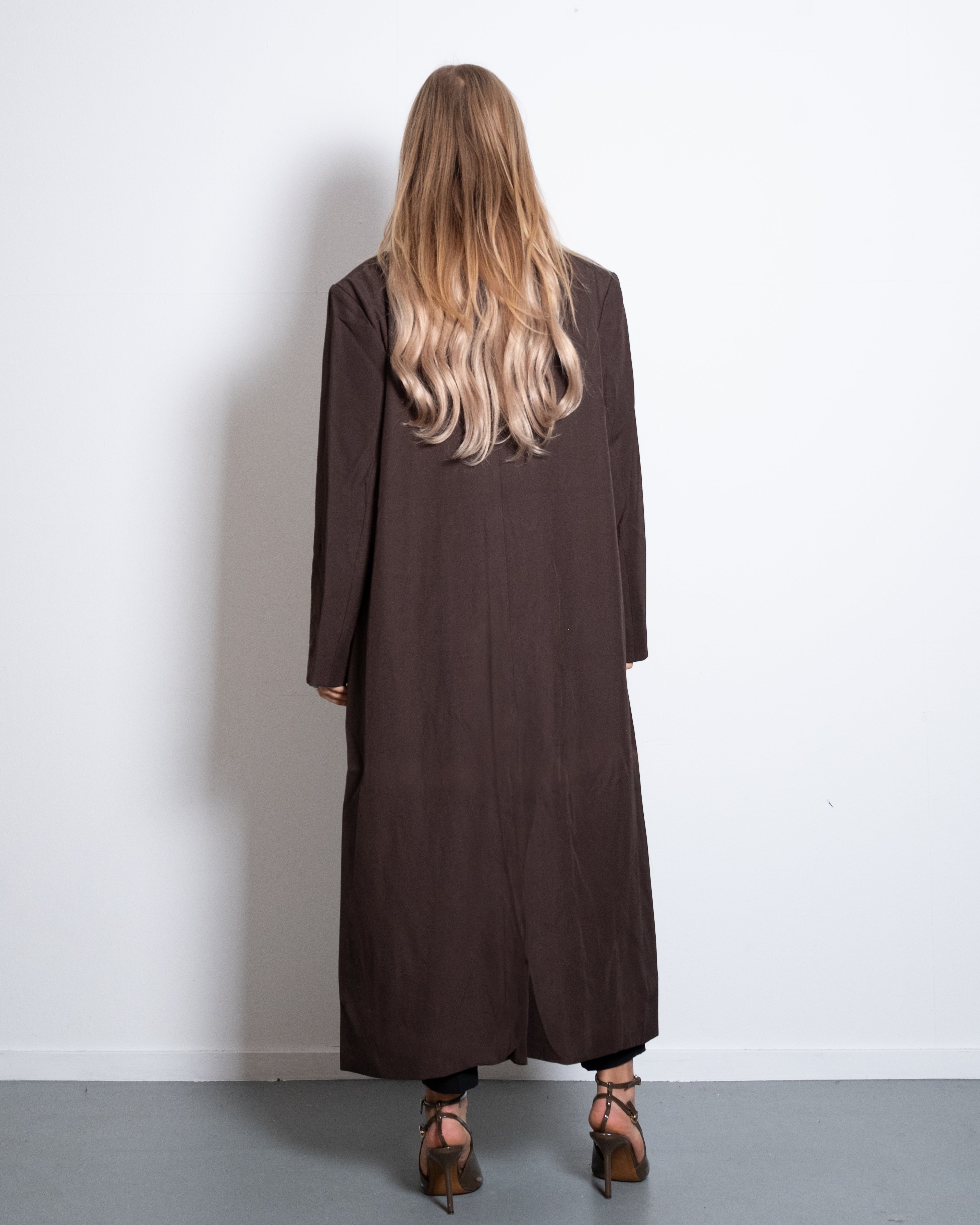 LONG DARK BROWN COAT