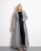 LONG COAT WITH FRONT SEAM GREY