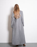 LONG COAT WITH FRONT SEAM GREY