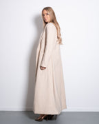 LONG COAT WITH FRONT SEAM BEIGE