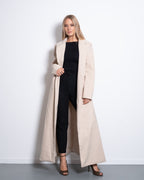 LONG COAT WITH FRONT SEAM BEIGE