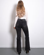 GREY PUSHUP FLARE JEANS