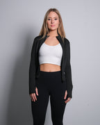 HEART SHAPED WORKOUT JACKET BLACK