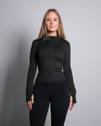 HEART SHAPED WORKOUT JACKET BLACK