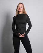 HEART SHAPED WORKOUT JACKET BLACK