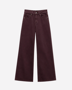 STRETCHY STRAIGHT LEG JEANS DARK PURPLE - INSEAM 78CM | SEISHIKI STUDIO