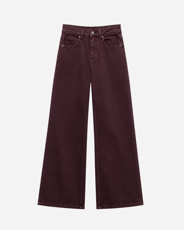 Inseam 78cm – Stretchy Straight Leg Jeans Plum – Curvy Fit | SEISHIKI STUDIO
