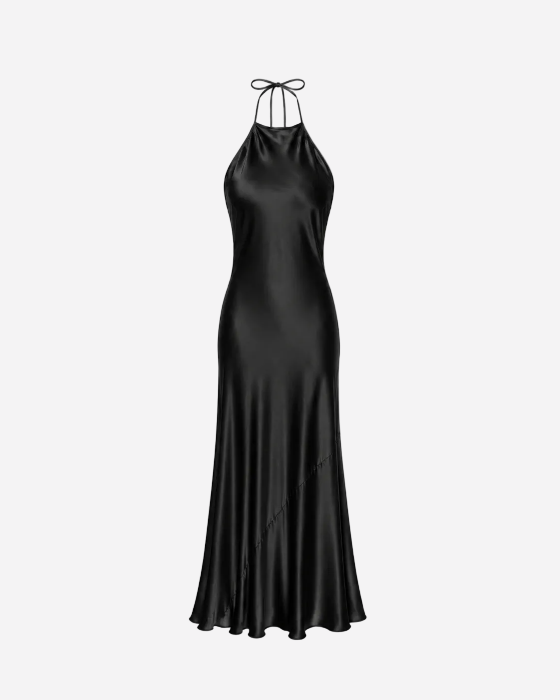 halter top silky dress black | SEISHIKI STUDIO