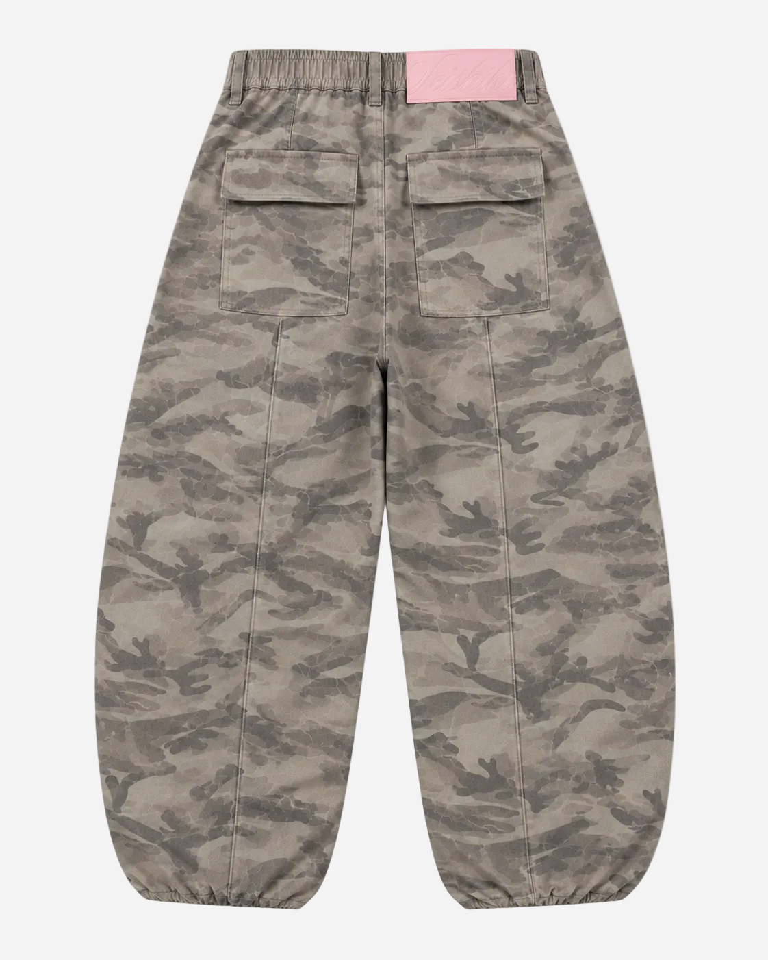Light Camo Balloon Pants with Pink Patch | SEISHIKI STUDIO