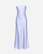 strapless silky dress lavender | SEISHIKI STUDIO