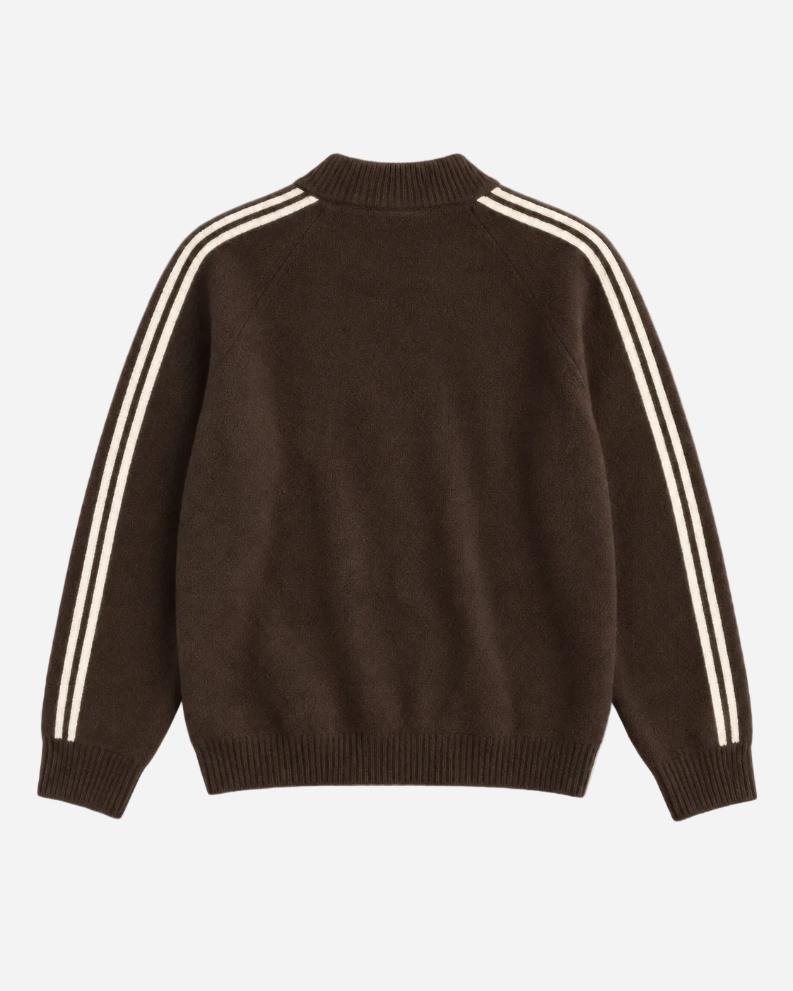 RETRO STRIPED KNIT ZIP-UP BROWN | SEISHIKI STUDIO