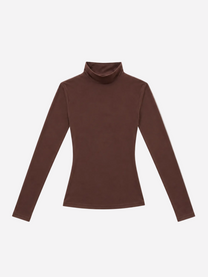 Second Skin Turtleneck Top Brown | SEISHIKI STUDIO