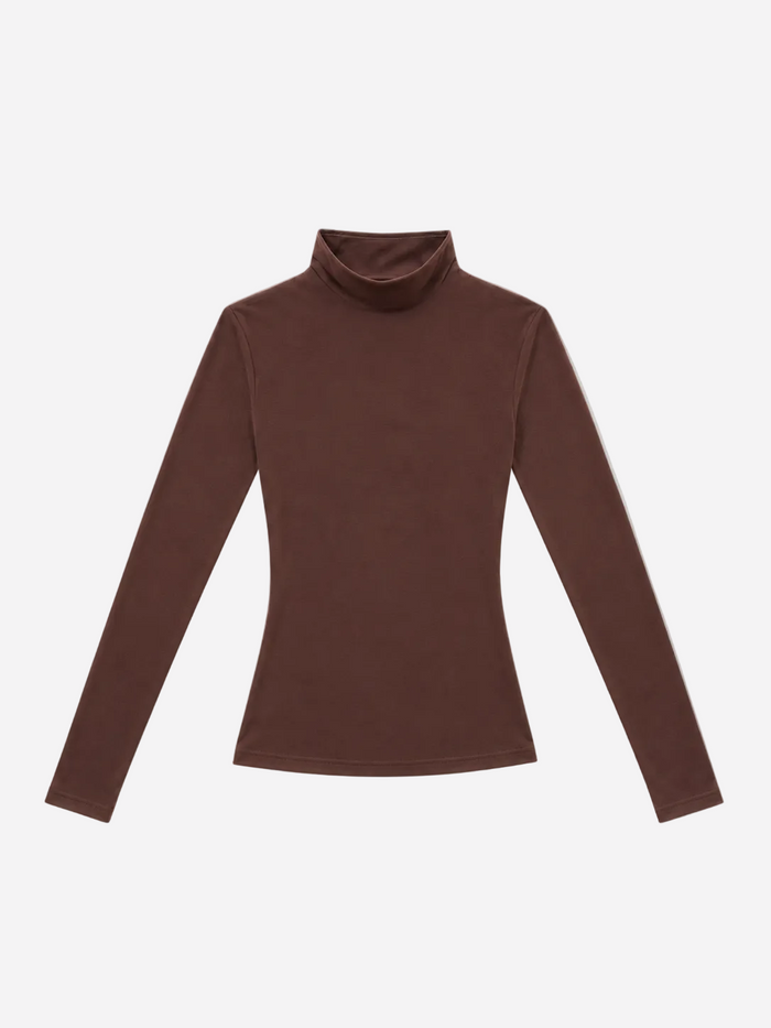 Second Skin Turtleneck Top Brown | SEISHIKI STUDIO
