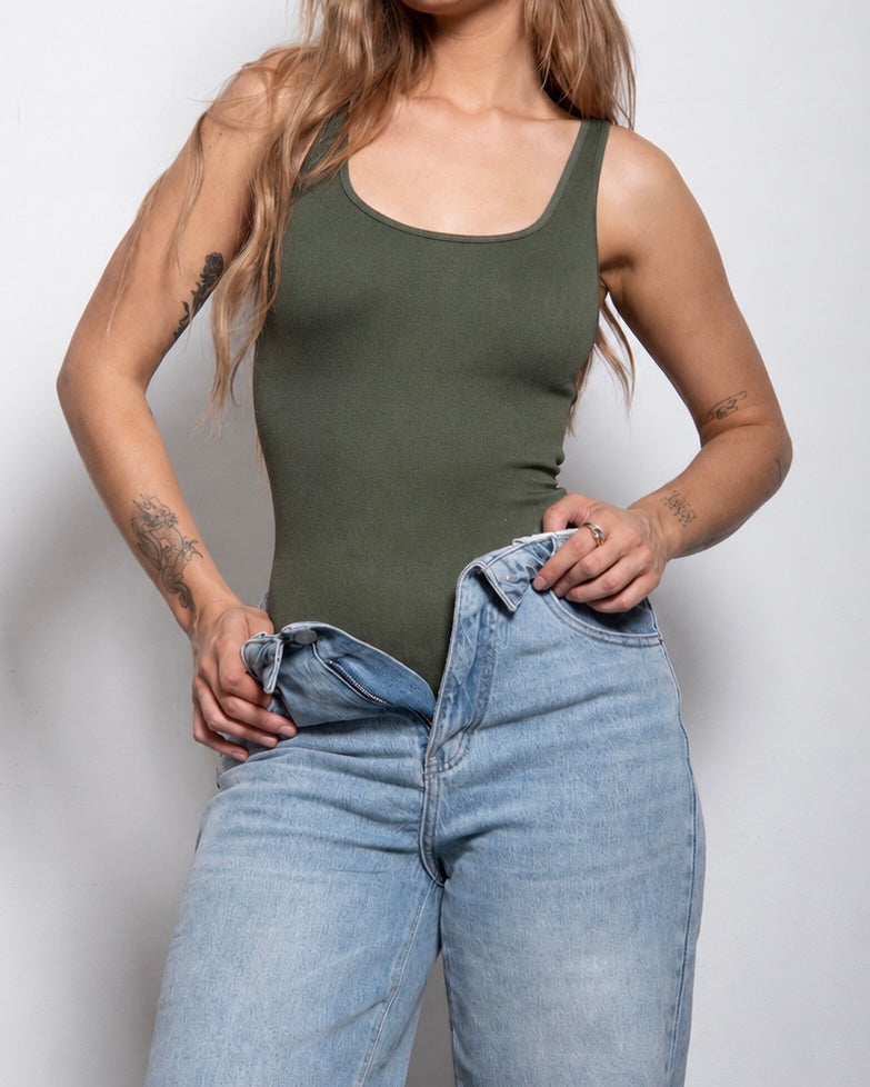 EXTREME SNATCH STRETCHY JASUMIN Shapewear Body GREEN | SEISHIKI STUDIO