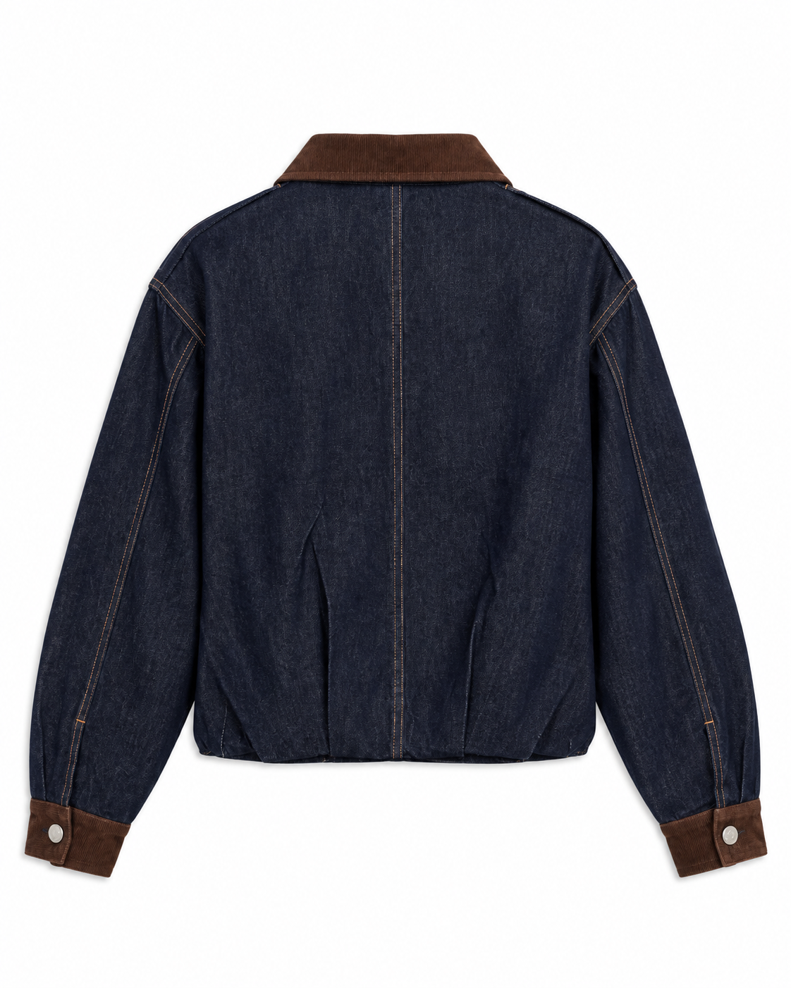 CONTRAST COLLAR DENIM BOMBER JACKET | SEISHIKI STUDIO