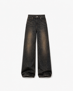 ACID WASH WIDE LEG SPARKLE JEANS - inseam 83cm - NON STRETCH | SEISHIKI STUDIO