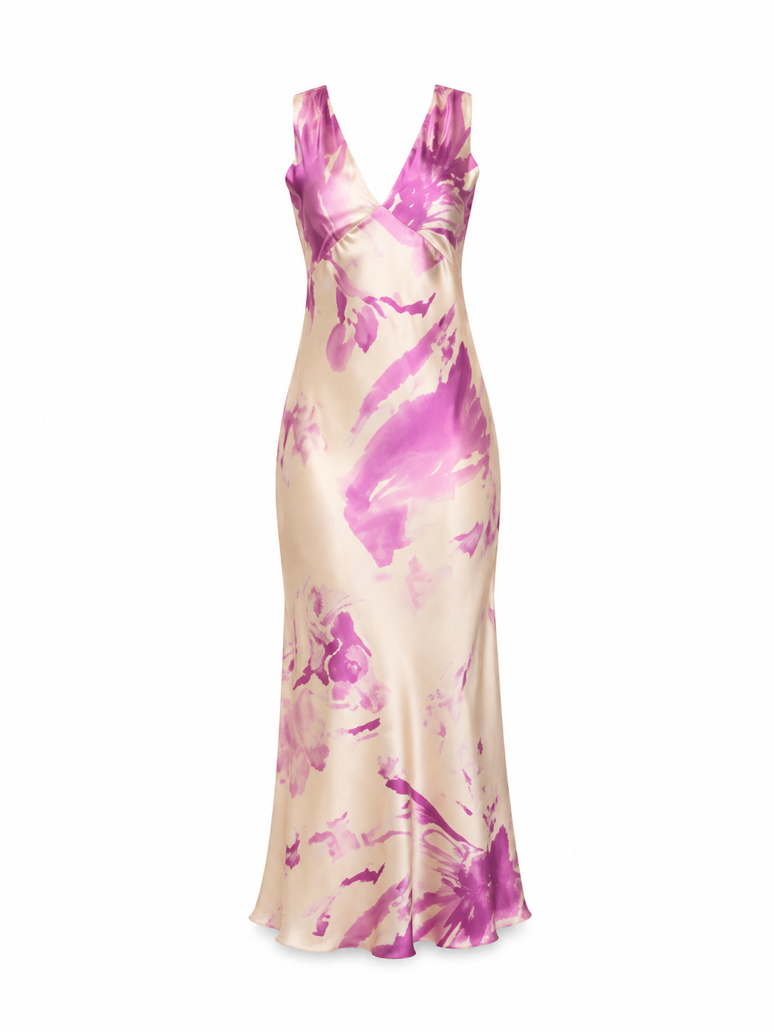 Twist Back Satin Maxi Dress Pastel Yellow | SEISHIKI STUDIO