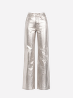 STRETCHY Faux Leather Jeans GOLD - INSEAM 80CM | SEISHIKI STUDIO