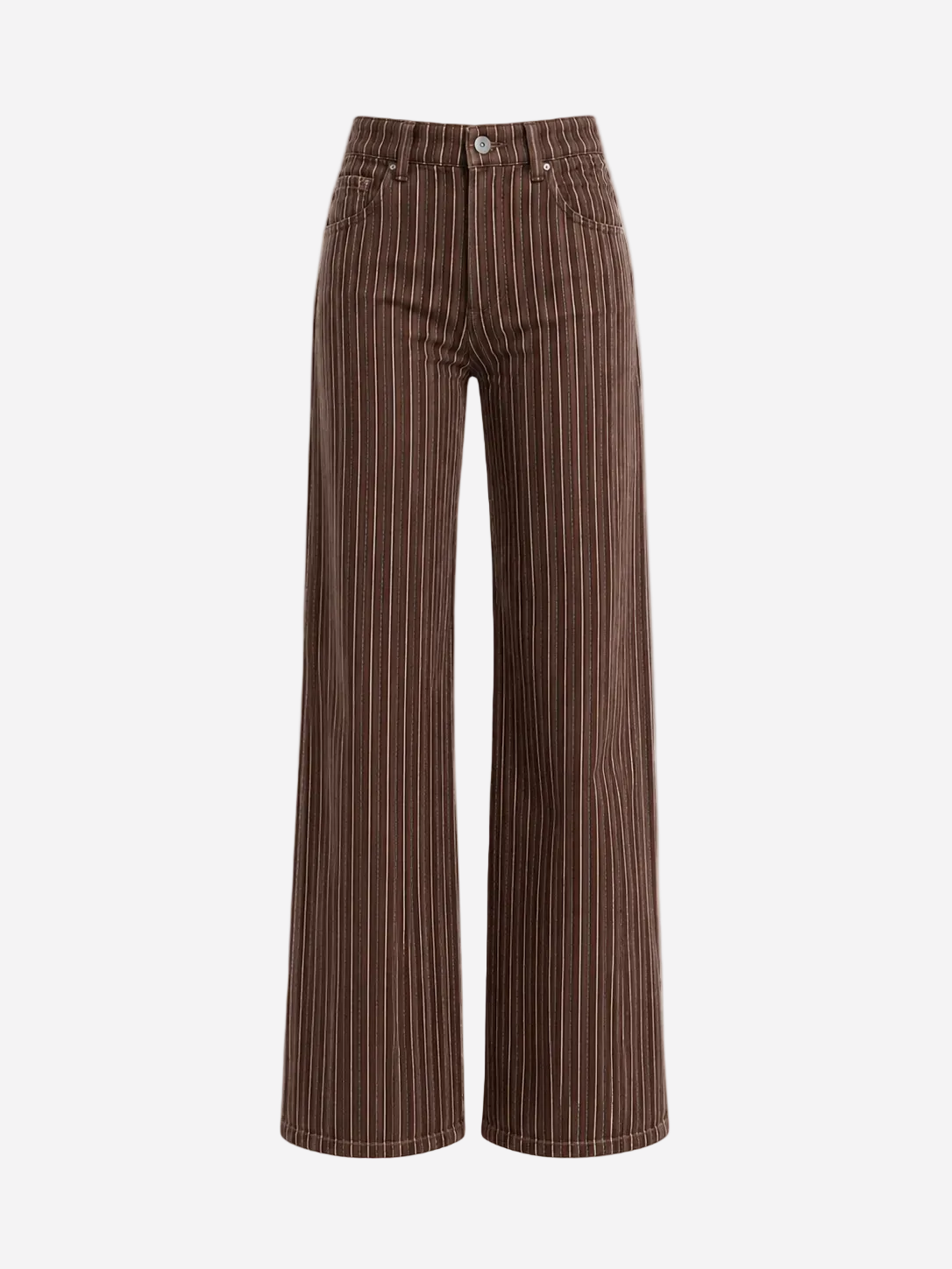 STRETCHY brown striped pants - INSEAM 78CM | SEISHIKI STUDIO