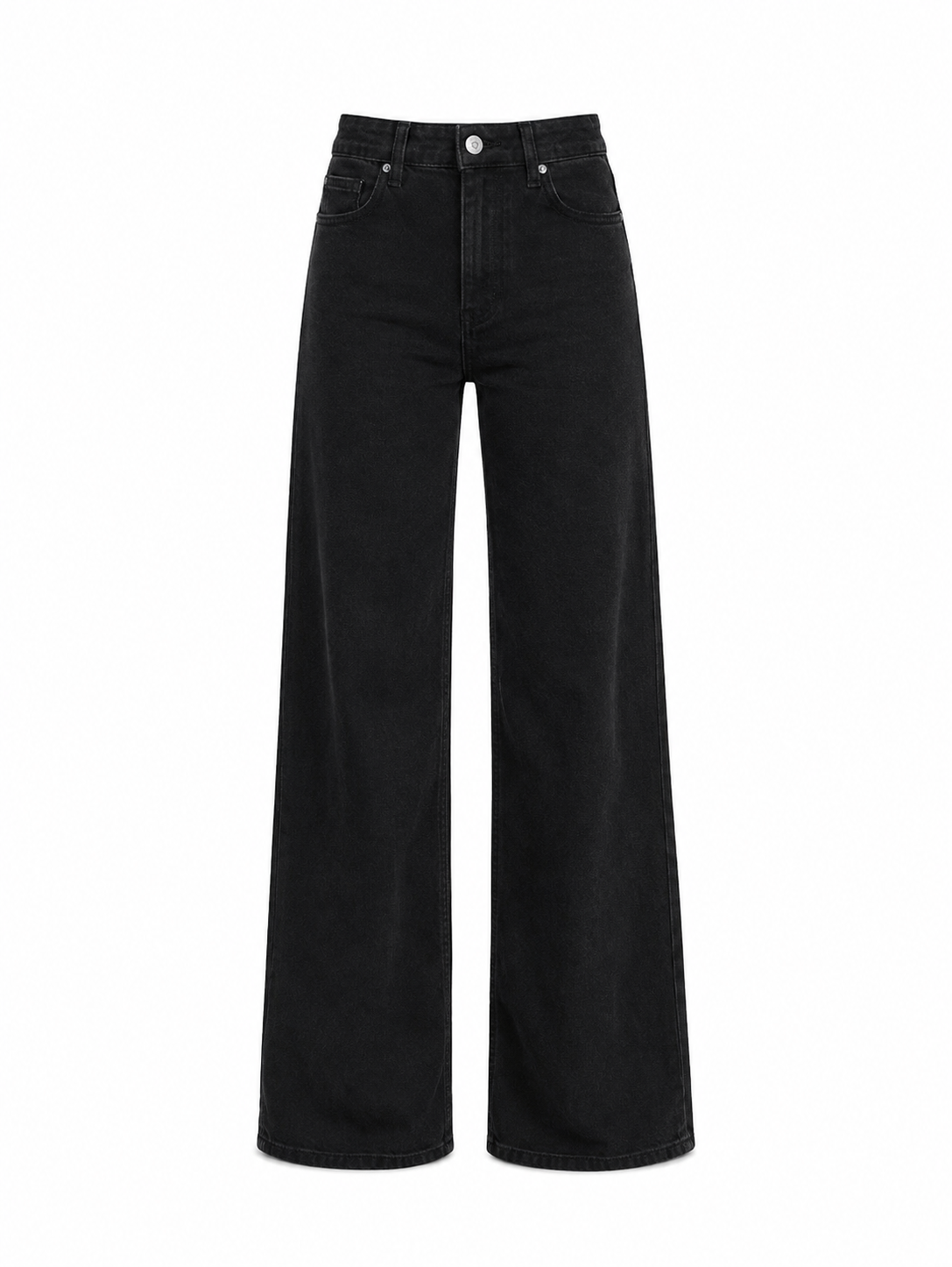 TALL STRETCHY HIGH WAIST WIDE LEG BLACK JEANS - INSEAM 84 CM | SEISHIKI STUDIO