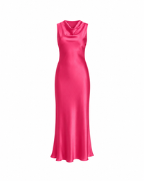 Elegant Silky OPEN BACK Special Occasion Dress PINK | SEISHIKI STUDIO