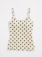 polkadot stretchy tanktop yellow | SEISHIKI STUDIO