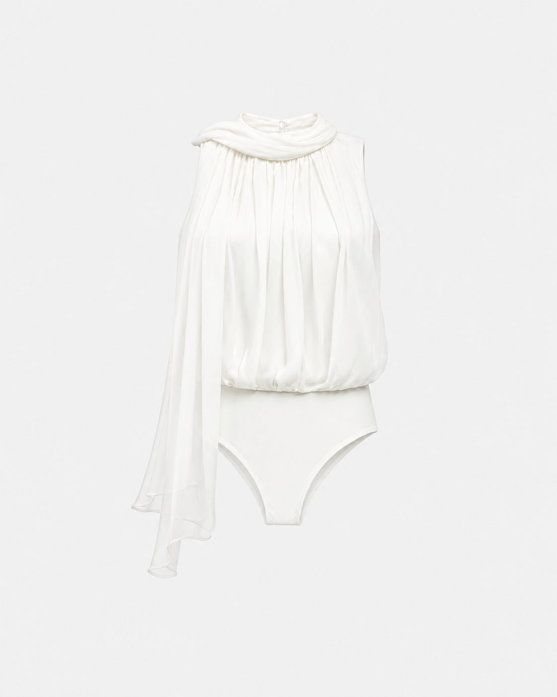 Satin Bow Back Bodysuit WHITE | SEISHIKI STUDIO