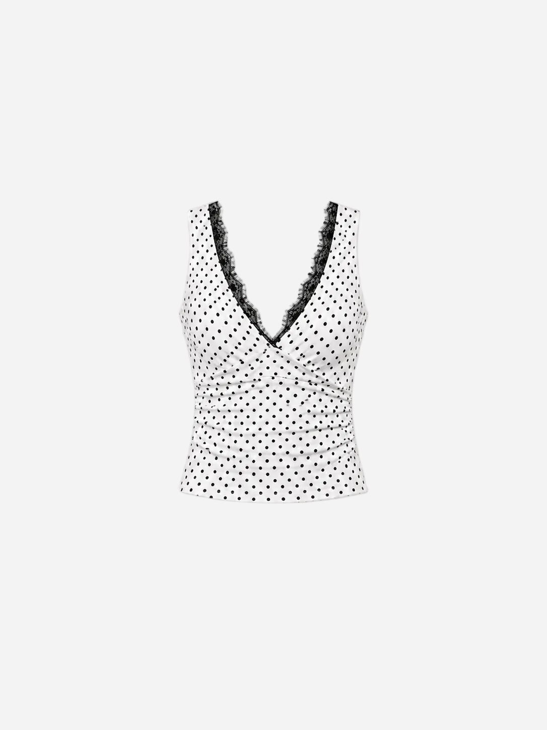 stretchy polkadot top with thick straps | SEISHIKI STUDIO