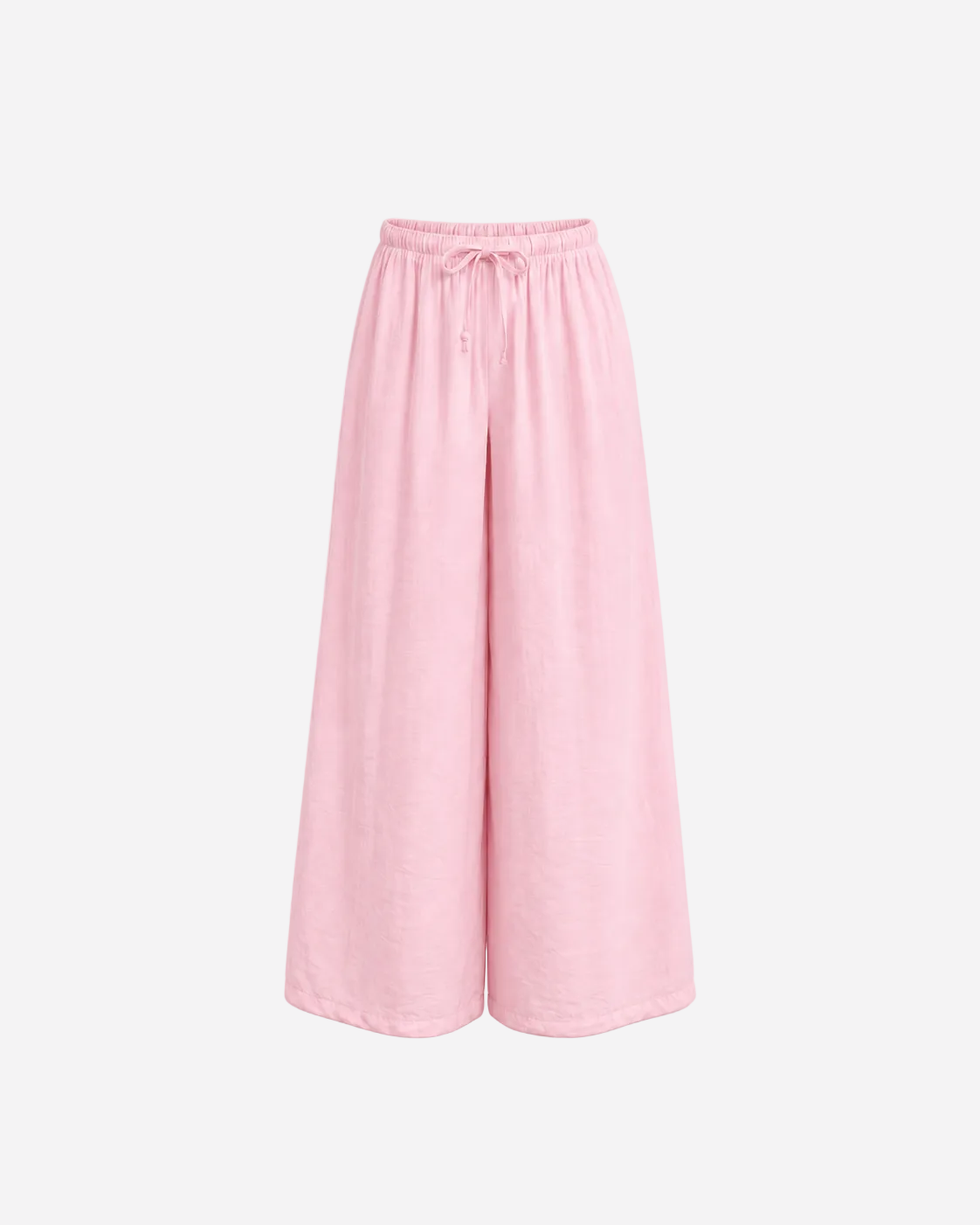 Flowy Drawstring Wide Leg Trousers Pink | SEISHIKI STUDIO
