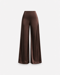 Satin Straight Leg Pants Brown – SEISHIKI STUDIO
