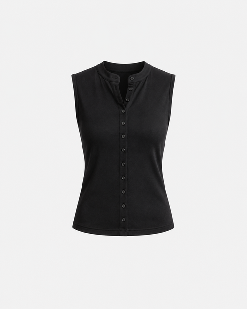 Soft Touch Button Top Black