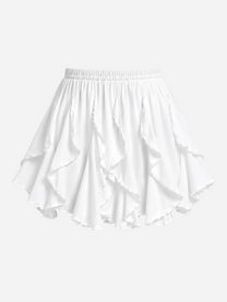 STRETCHY RUFFLE Skirt WHITE | SEISHIKI STUDIO