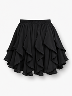 STRETCHY RUFFLE Skirt BLACK | SEISHIKI STUDIO