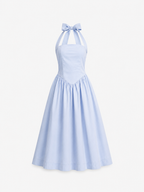 Halter neck bow dress baby blue | SEISHIKI STUDIO