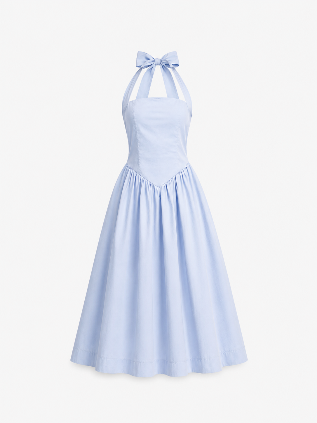 Halter neck bow dress baby blue | SEISHIKI STUDIO