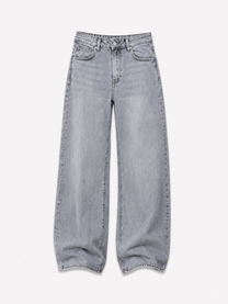 003 - THE SUPER STRETCHY WIDE LEG JEANS GREY - INSEAM 79CM - SEISHIKI STUDIO