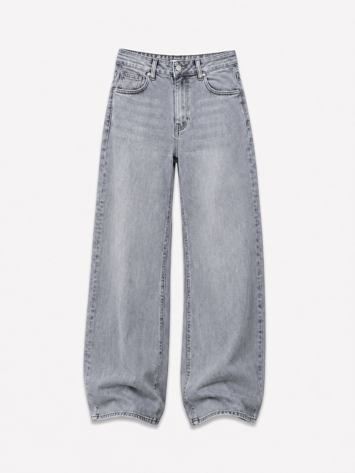 Inseam 79cm – #003 Super Stretchy Bootcut Jeans Grey – Curvy Fit | SEISHIKI STUDIO