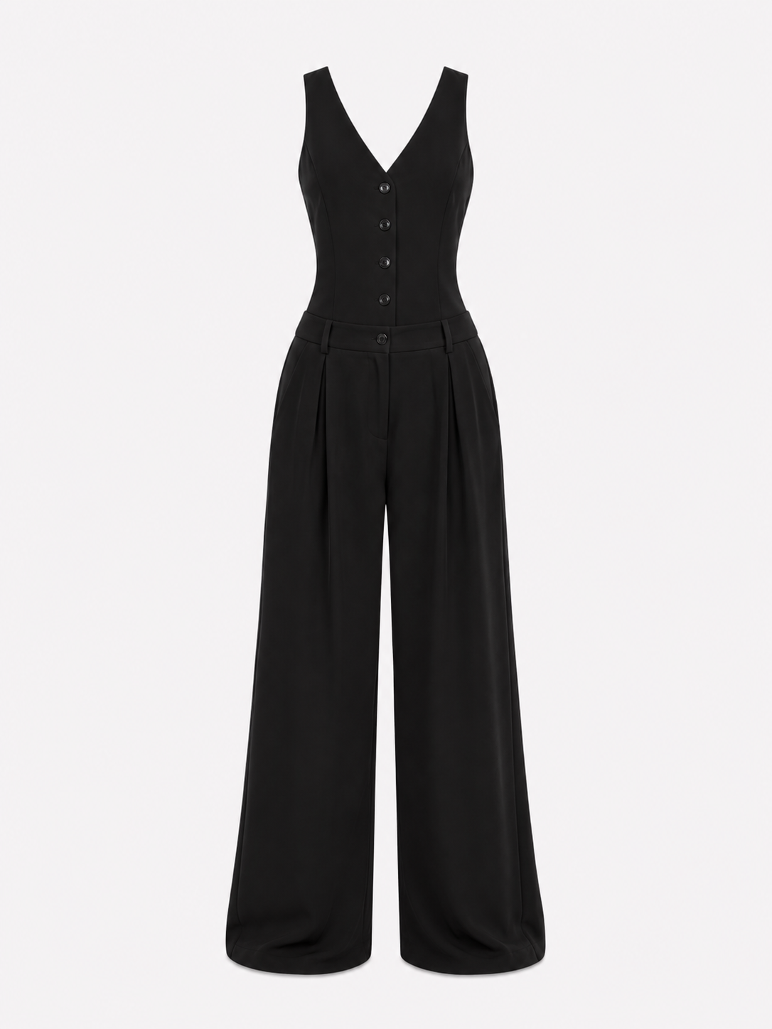 SOTO STRETCHY WAIST Jumpsuit BLACK | SEISHIKI STUDIO