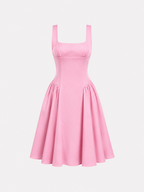 SEISHIKI STUDIO Open Back Bow Dress Pink